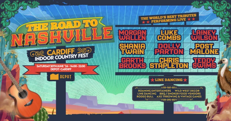The Road to Nashville Festival event image at DEPOT Warehouse, Unit 8, Curran Road (Off Dumballs Road), Cardiff, CF10 5DF