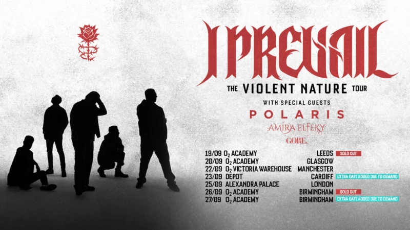 I Prevail – The Violent Nature Tour event image at DEPOT Warehouse, Unit 8, Curran Road (Off Dumballs Road), Cardiff, CF10 5DF