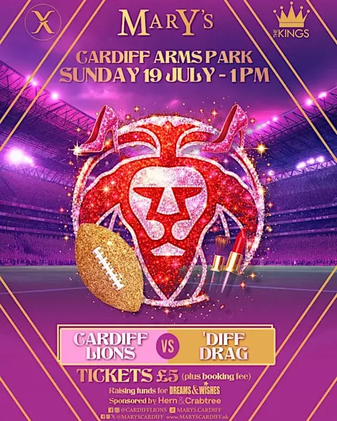 Annual Charity Drag Rugby VS Cardiff Lions