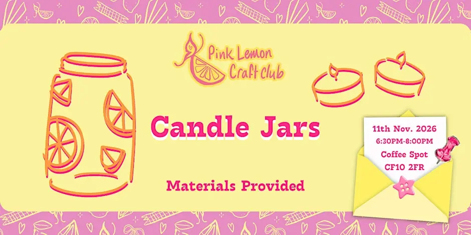 Candle Jar Decorating with Pink Lemon Craft Club