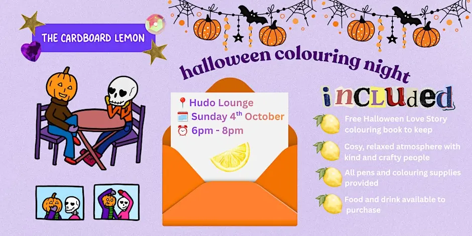 Halloween Cosy Colouring Night with TheCardboardLemon