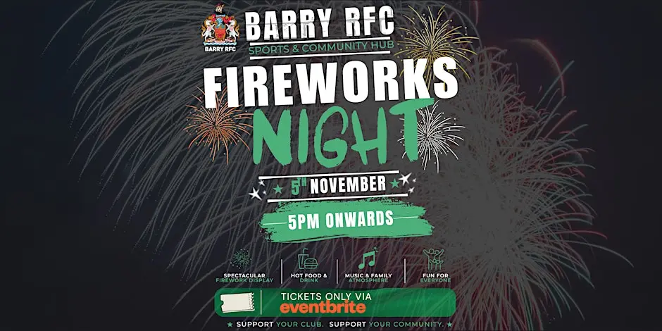 Barry RFC Fireworks Night 2026