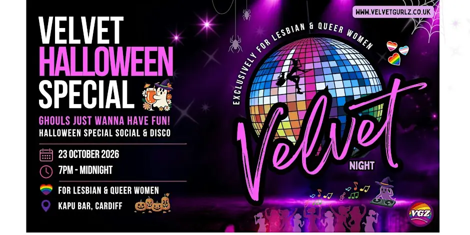 VELVET Halloween Special! Exclusive for LGBTQ+ women - 23rd October 2026